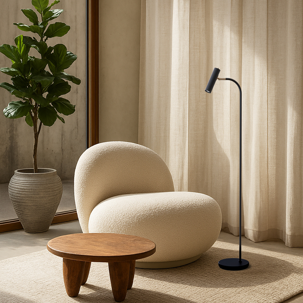 Slender Svartstruktur golvlampa från Belid - Slender &auml;r en elegant golvlampa med stilren design och fina detaljer.