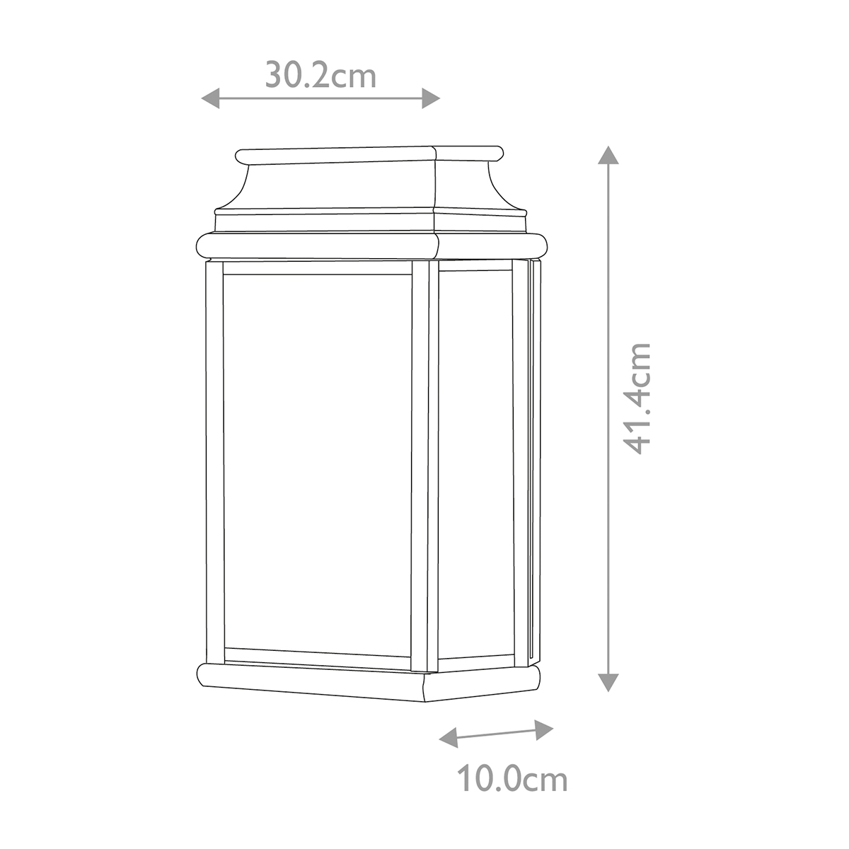 St Martins 42cm Antikmässing utelampa från Elstead Lighting - Tillverkad av massiv m&auml;ssing och klart glas, erbjuder den en robust och h&aring;llbar konstruktion som utvecklar en vacker patina &ouml;ver tid.