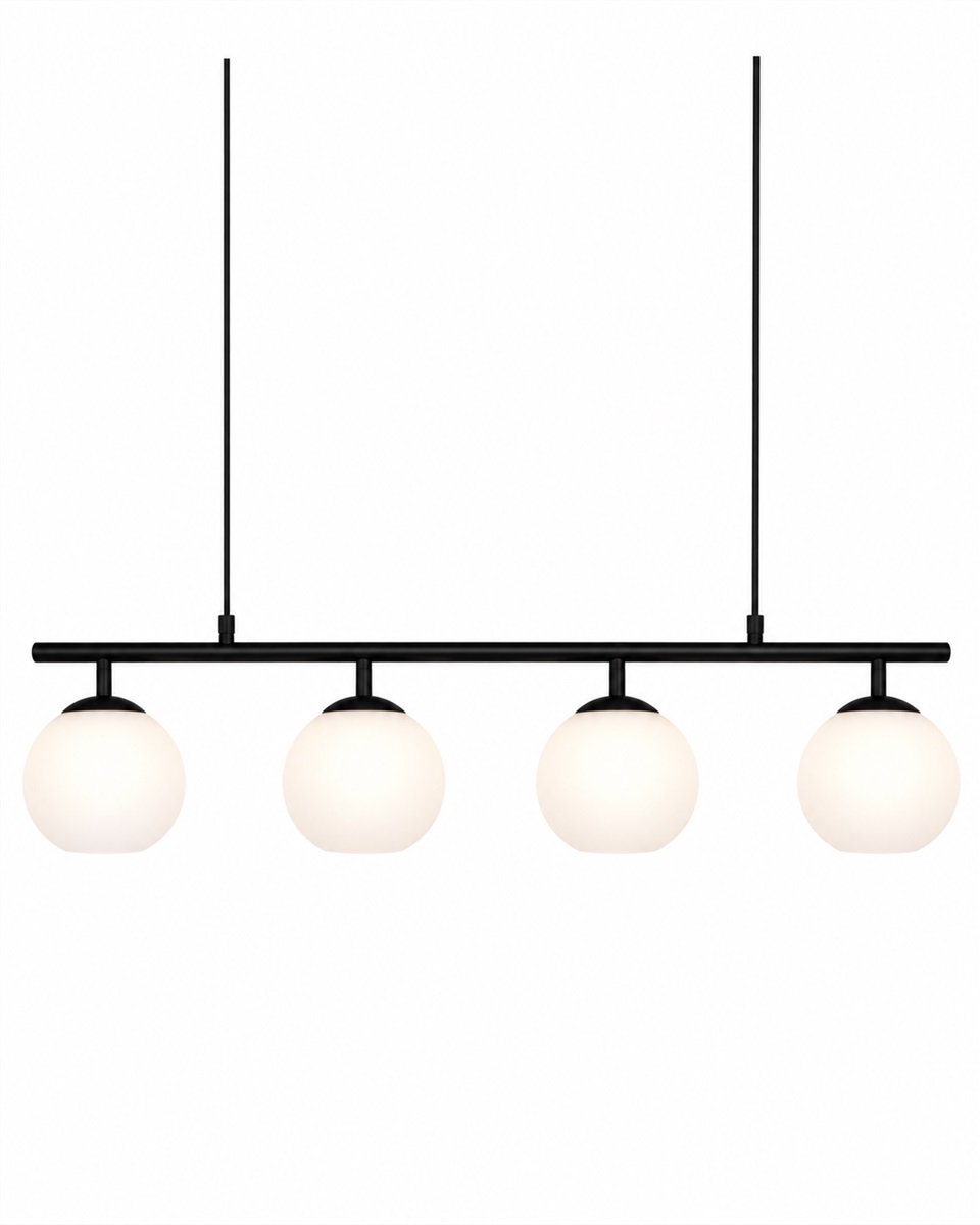 Globi 4 78cm Svart/Vit taklampa från Nordic Lighting - Globi blir ett dekorativt blickf&aring;ng som passar lika bra i moderna hem som i mer klassiska milj&ouml;er.