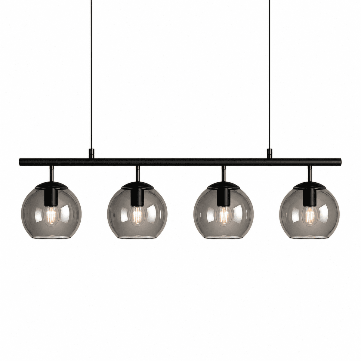 Nordic Lighting - Globi 4 78cm - Taklampa - Svart/R&ouml;kf&auml;rgad