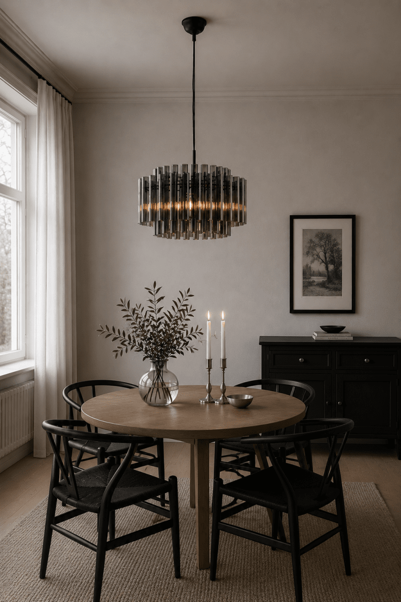 Lancaster Ø54 Rökfärgad taklampa från Lampan - Lancaster &auml;r en elegant taklampa som kombinerar moderna material med en exklusiv karakt&auml;r.