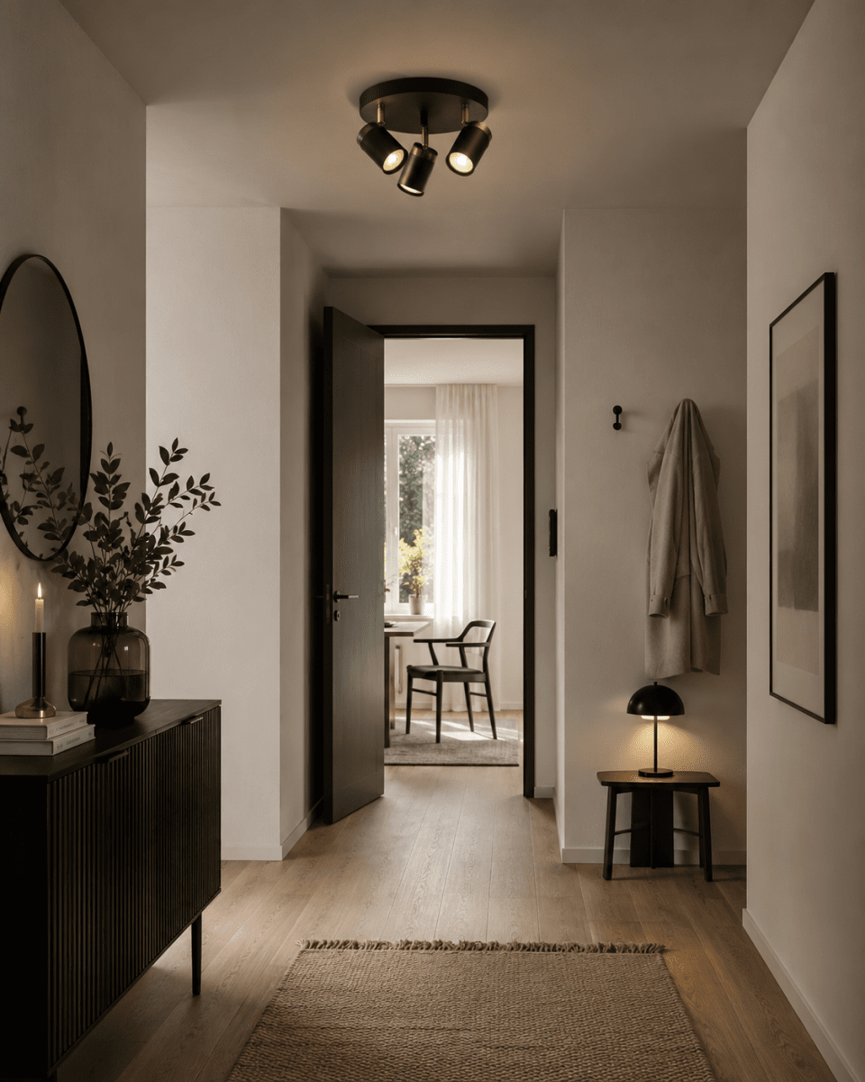 Lynx 3 Svart spotlight från Nordic Lighting - Lynx &auml;r en elegant spotlight med industriell design i svart metall med m&auml;ssingdetaljer.