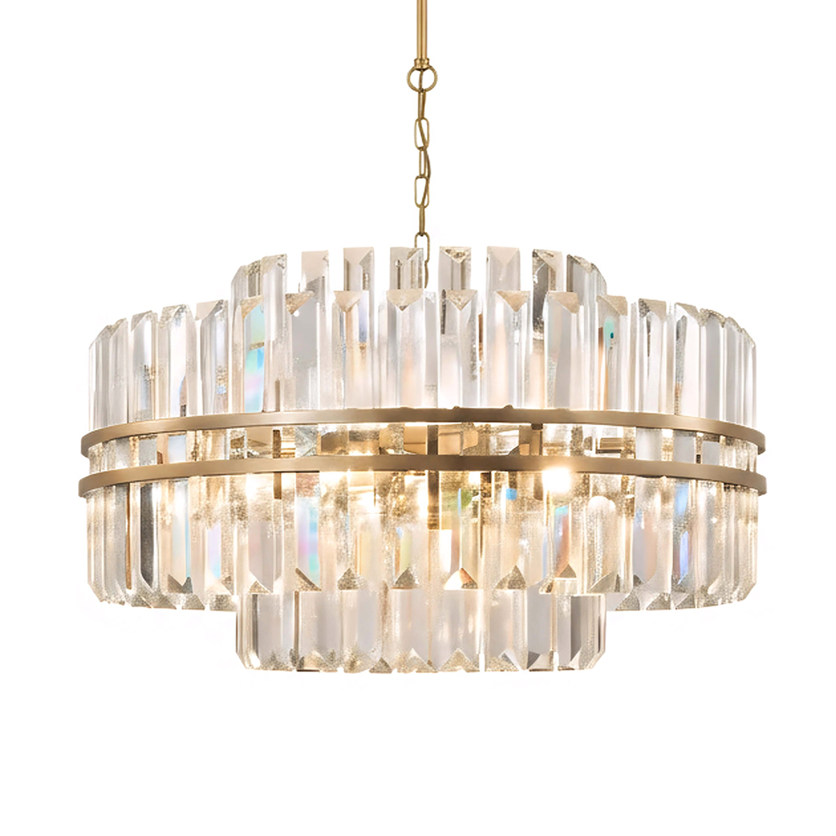 Exeter Ø56 Antikmässing kristall från Lampan - Lampan &auml;r tillverkad i metall med en vacker antik guldfinish som ger ett varmt och sofistikerat intryck.