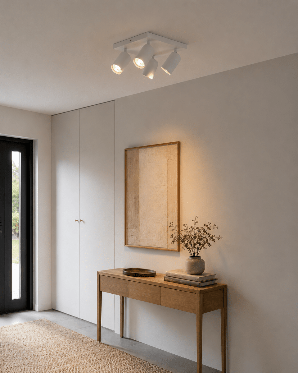 Crux 4 Vit spotlight från Nordic Lighting - Crux &auml;r en stilren spotlight med tidl&ouml;s design i vit metall.