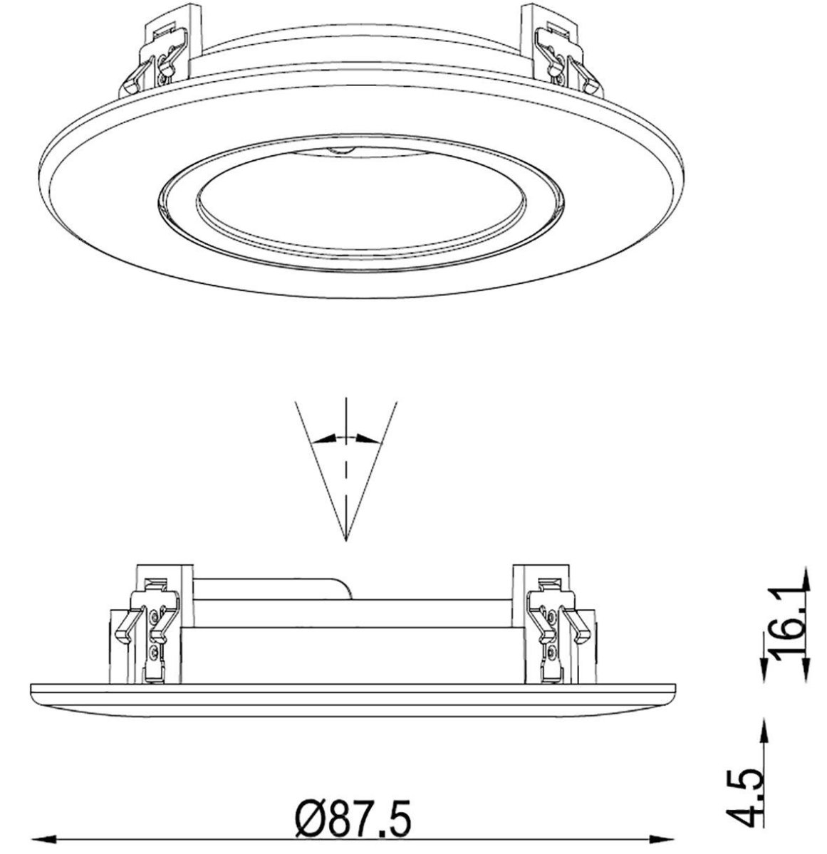 Tenny Dekorring Guld från Designlight - Dekorring i blankt guldutf&ouml;rande som ger m&ouml;jlighet att byta ut front p&aring; armaturen "Tenny".