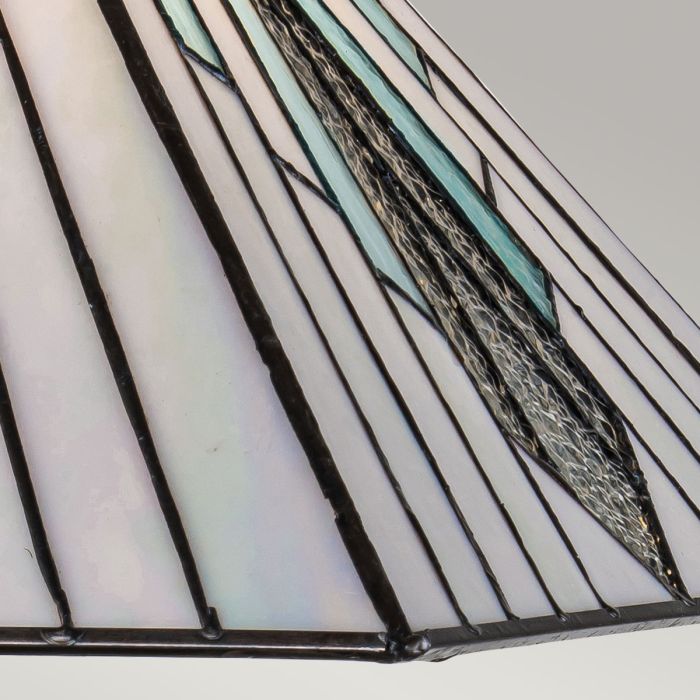 Alderley 50cm Flerfärgad från Elstead Lighting - Metallkomponenterna har en djup vintage brons-finish och en klassisk art d&eacute;co-design, vilket ger en tidl&ouml;s och elegant look.