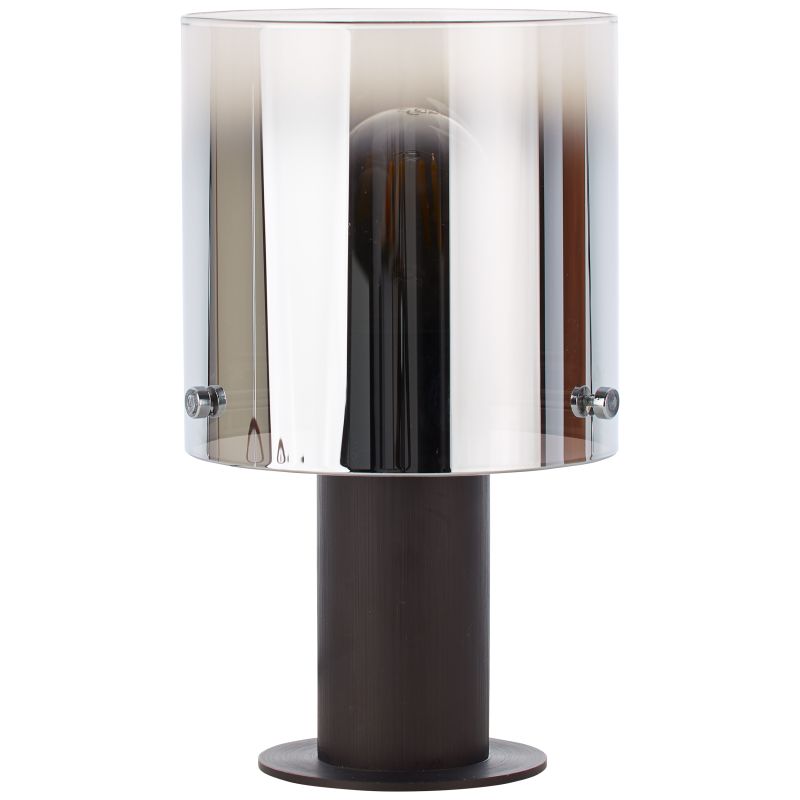 Beth 26cm Rökfärgad bordslampa från Brilliant - Den fungerar lika bra som dekorativ detalj som f&ouml;r att ge ljus &aring;t m&ouml;rka h&ouml;rn och bidrar till en trivsam atmosf&auml;r i hemmet.
