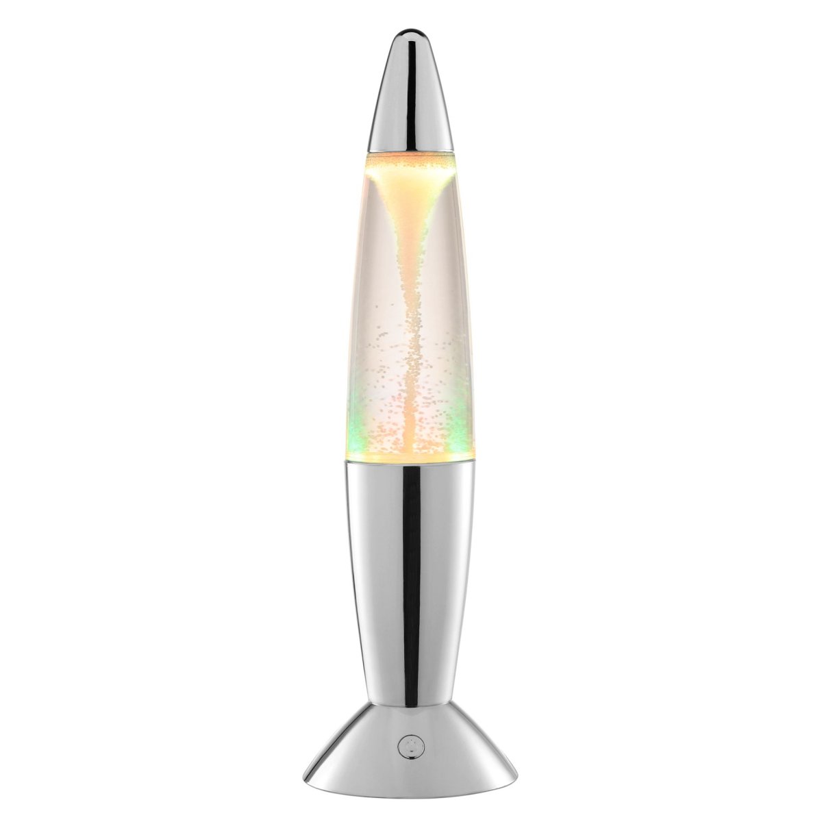 Stormlight 36cm Krom barnlampa från Brilliant - Stormlight &auml;r en dekorativ, b&auml;rbar bordslampa som kombinerar lavalampans klassiska retrodesign med en fascinerande tornadoeffekt.