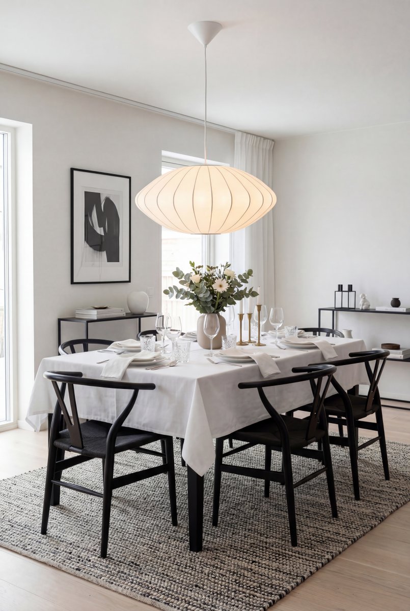 Josefine Ø50 Vit taklampa från Aneta Lighting - Josefine takpendel &auml;r en elegant lampa med en mjuk och harmonisk form som ger rummet ett behagligt uttryck.