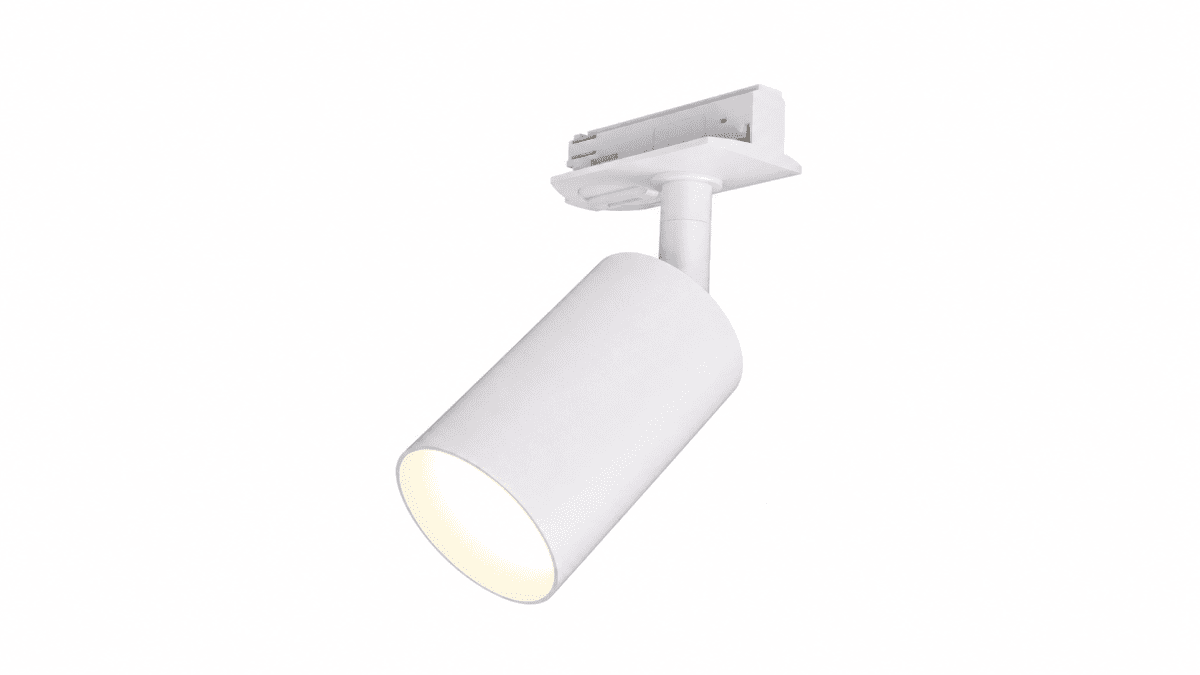 Forma spot Vit från Nordic Lighting - Anslut str&ouml;mmen antingen i slutet/b&ouml;rjan av skenan med en anslutning eller i mitten av skennan med mittanslutning.