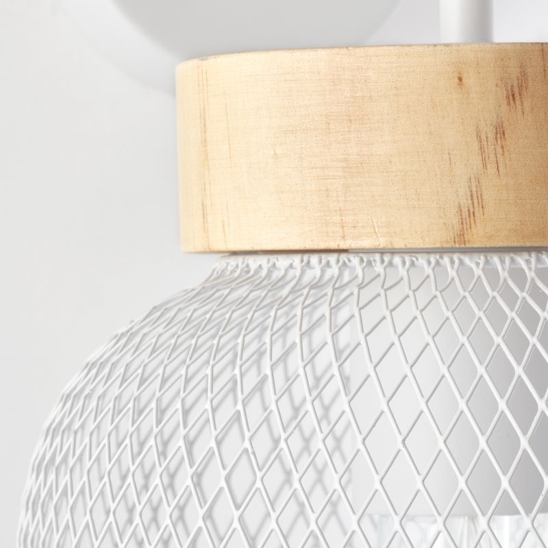 Giada 20cm Vit vägglampa från Brilliant - Giada v&auml;gglampa kombinerar modern design med naturliga inslag och skapar en varm och ombonad atmosf&auml;r i hemmet.